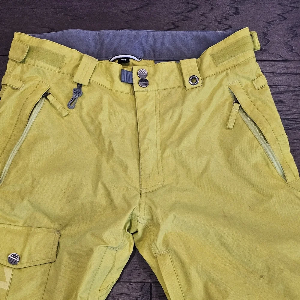 686 Mannual Data Snowboard Pants - Yellow Mens Small - 8K/5K Waterproof